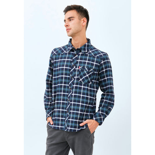 Carvil Kemeja Man LS JACKO- BLU