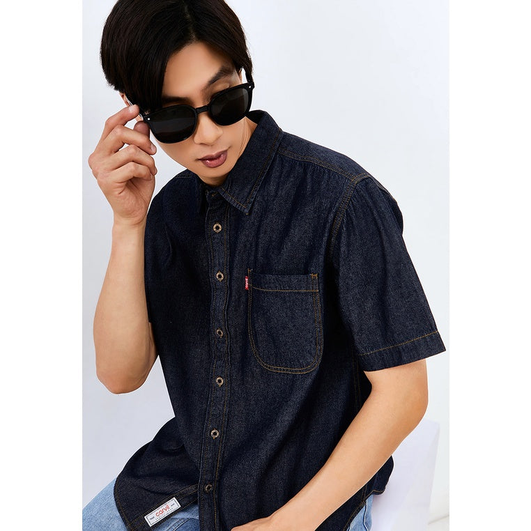 Carvil Kemeja Pria ELMER - DB (DARK BLUE)