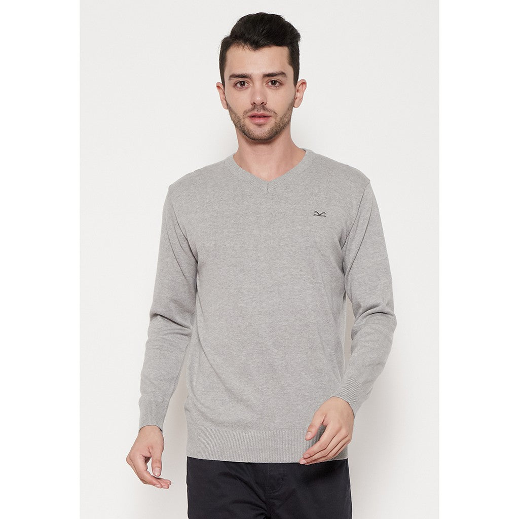 Carvil Sweater Pria ELVANO-M71 LIGHT MISTY
