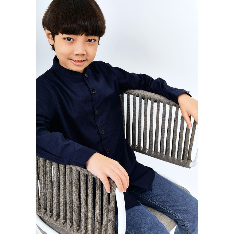Carvil Baju Koko Anak ZIA - NAVY
