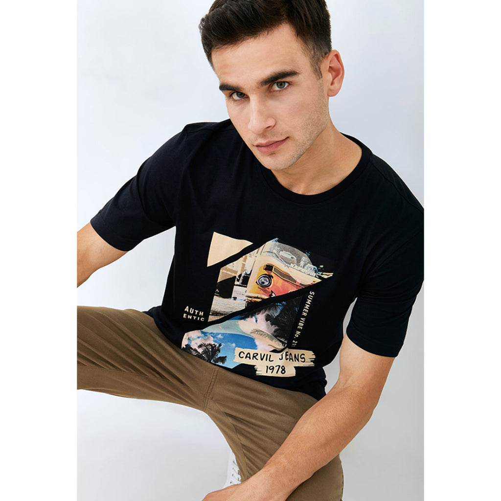 Carvil Tshirt MAN VALKW-BLACK