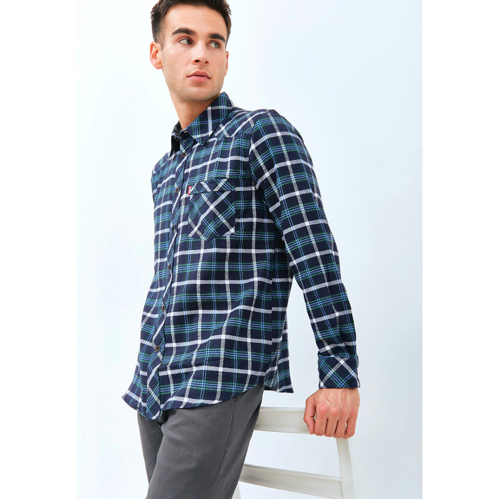 Carvil Kemeja Man LS JACKO- BLU