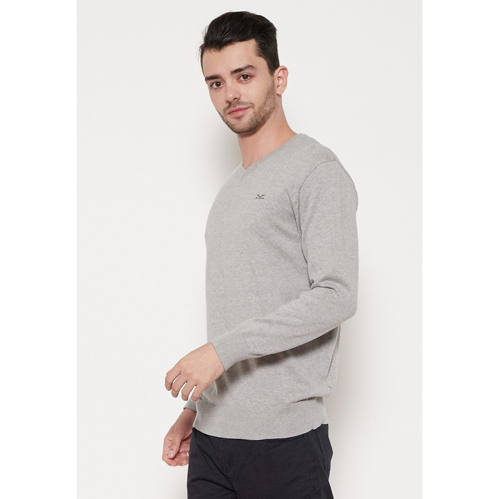 Carvil Sweater Pria ELVANO-M71 LIGHT MISTY