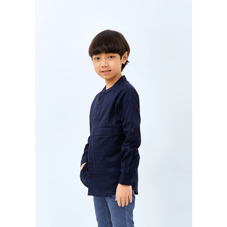 Carvil Baju Koko Anak ZIA - NAVY