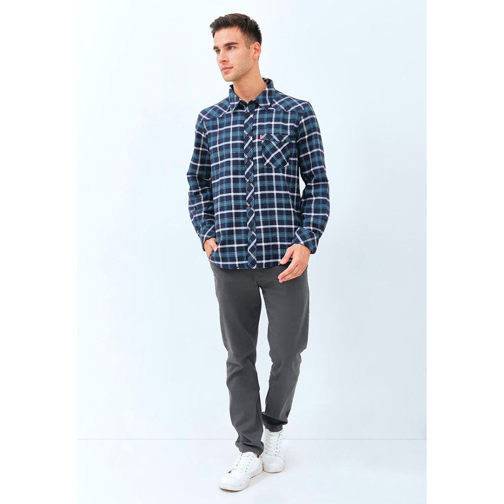 Carvil Kemeja Man LS JACKO- BLU