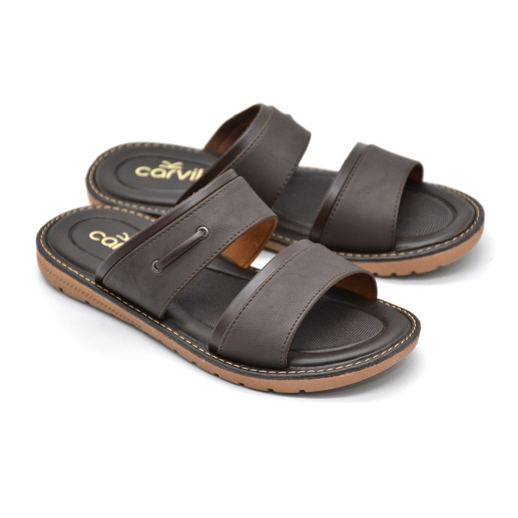 Carvil Sandal Pria BERLION-02 M DARK BROWN
