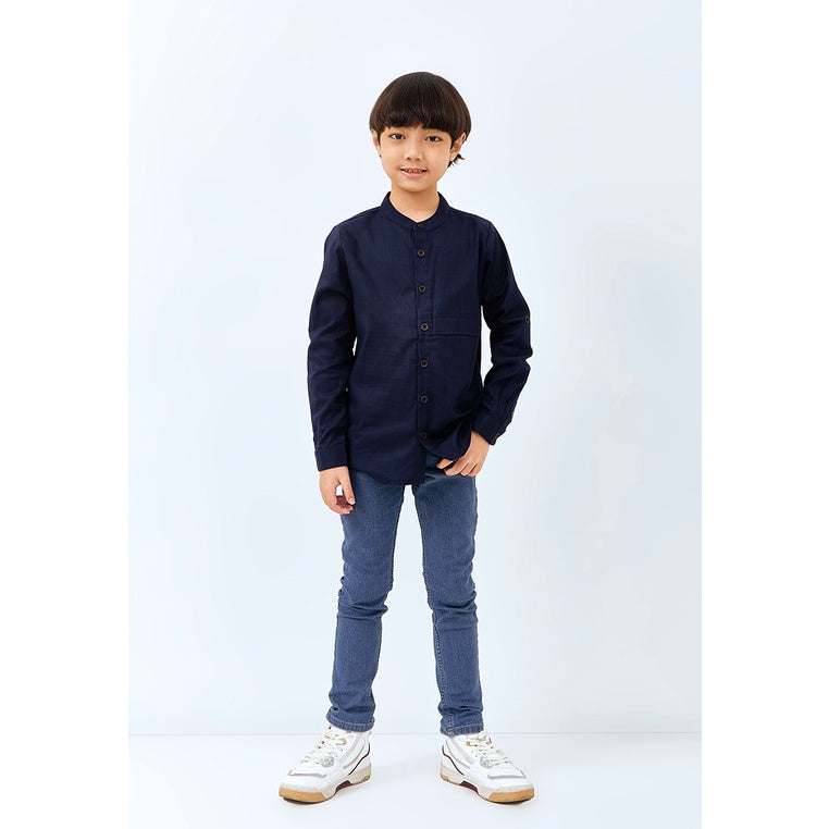 Carvil Baju Koko Anak ZIA - NAVY