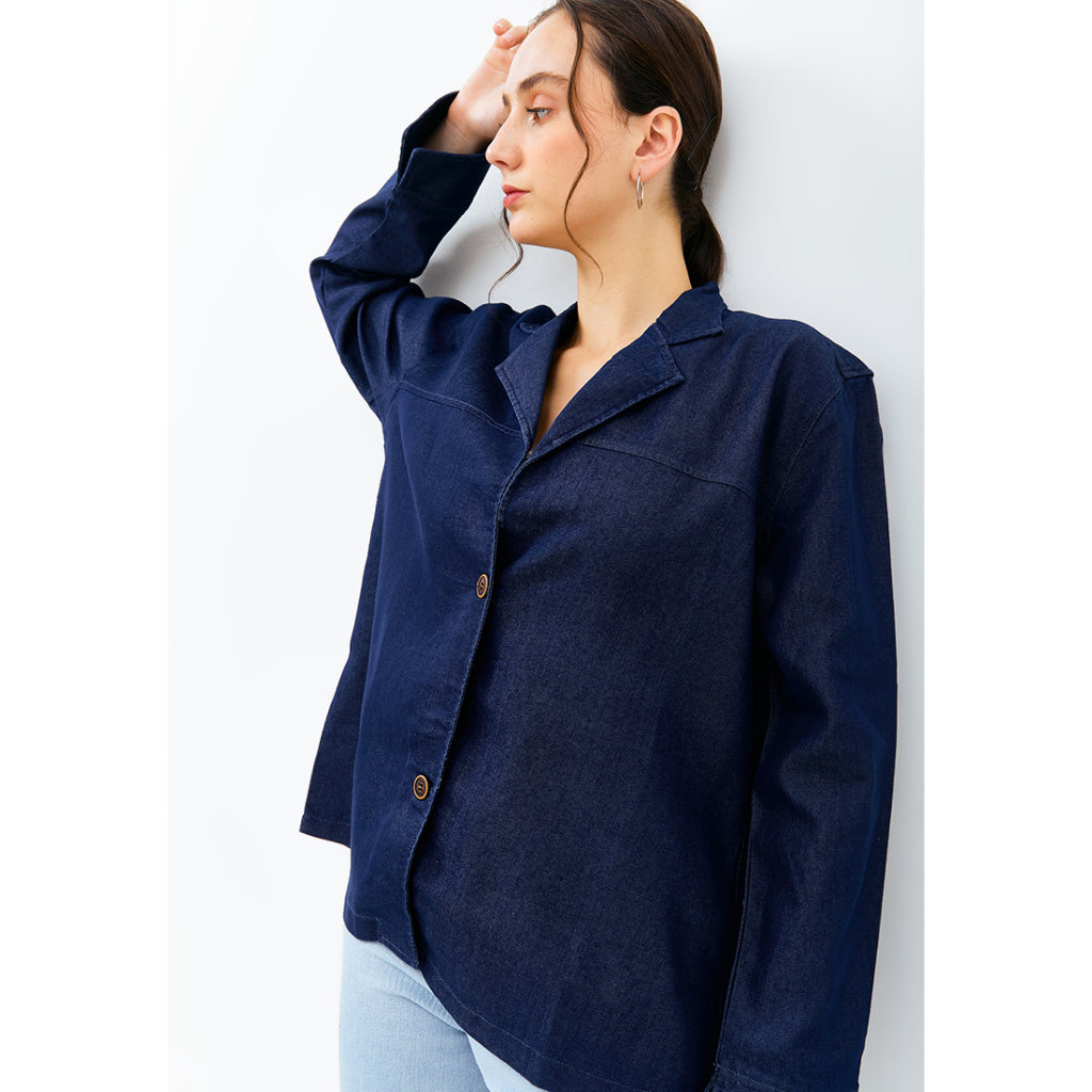 Carvil Blazer Wanita FAIRA- DB DARK BLUE