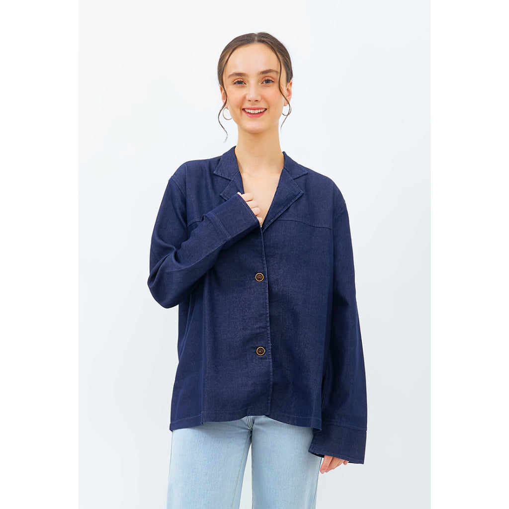 Carvil Blazer Wanita FAIRA- DB DARK BLUE