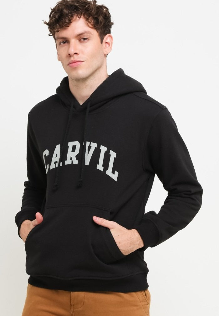 Carvil Sweater Pria CREW-BLK BLACK
