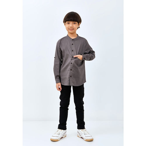 Carvil Baju Koko Anak ZIA-GRY GREY