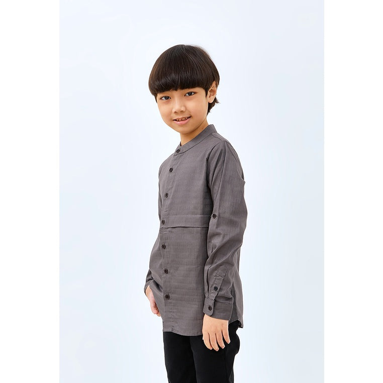Carvil Baju Koko Anak ZIA-GRY GREY