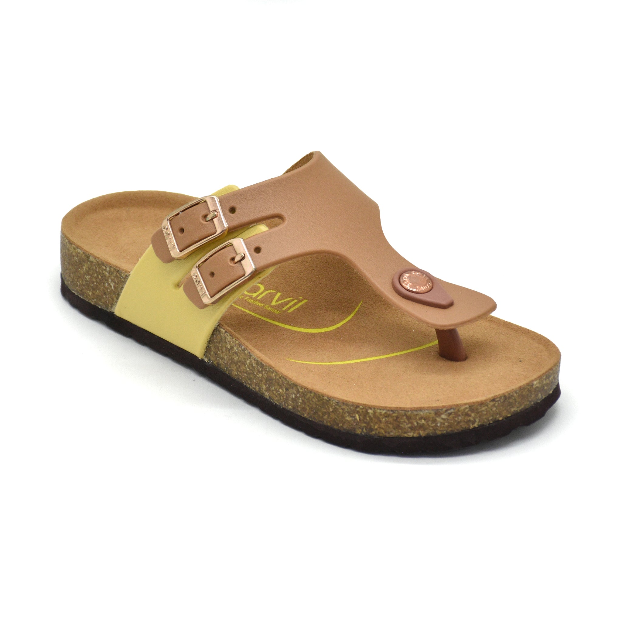 Carvil Sandal Anak Abigail - 01 TW - Stone/Yellow