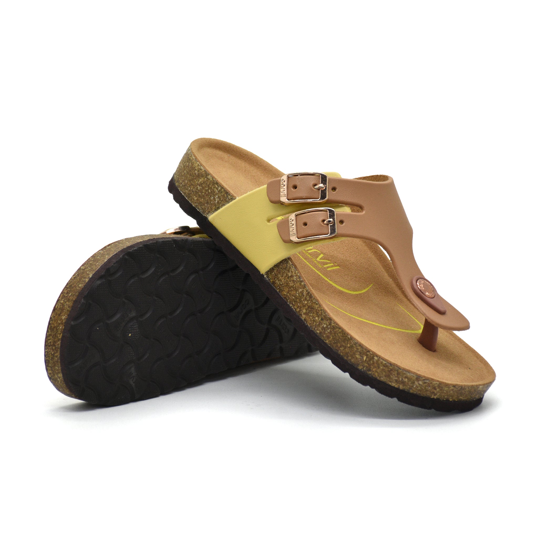 Carvil Sandal Anak Abigail - 01 TW - Stone/Yellow