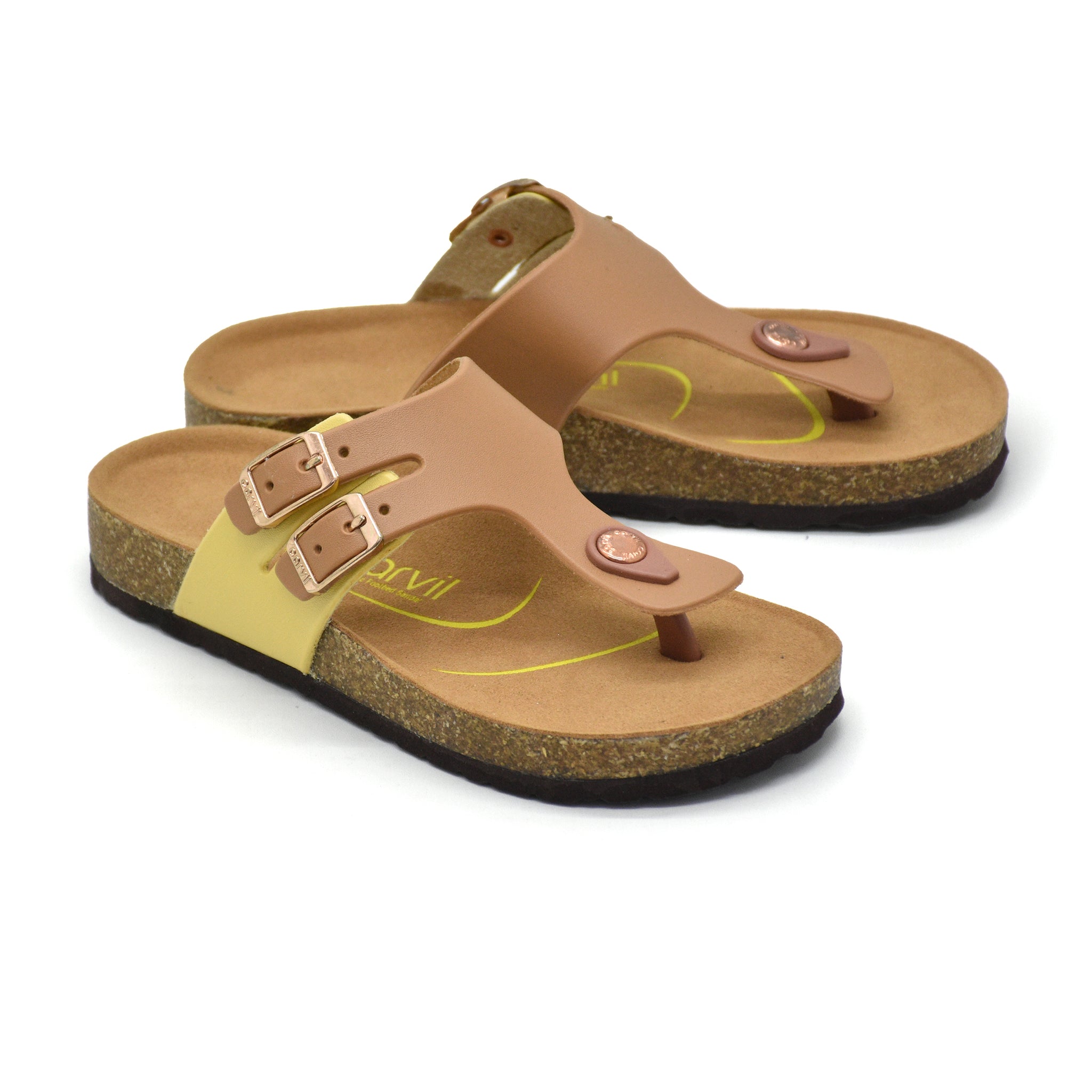 Carvil Sandal Anak Abigail - 01 TW - Stone/Yellow