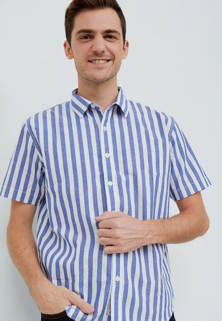 Carvil Shirt Man Ace-SS - Blue