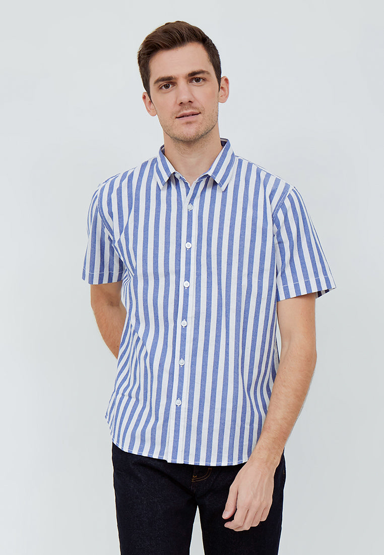 Carvil Shirt Man Ace-SS - Blue