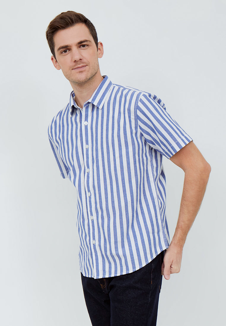 Carvil Shirt Man Ace-SS - Blue