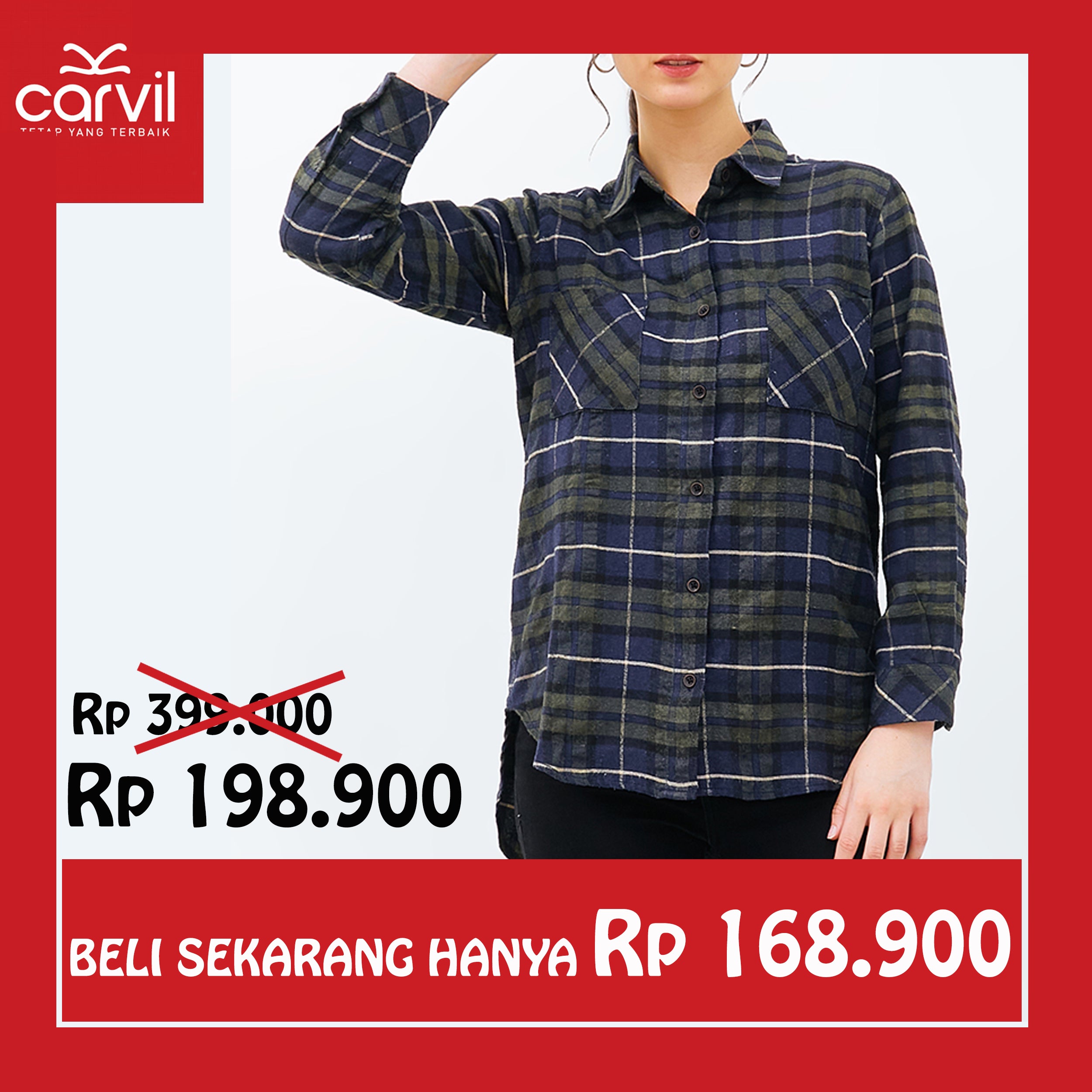 Carvil Kemeja Wanita  ALIKA- MULTI COLOR