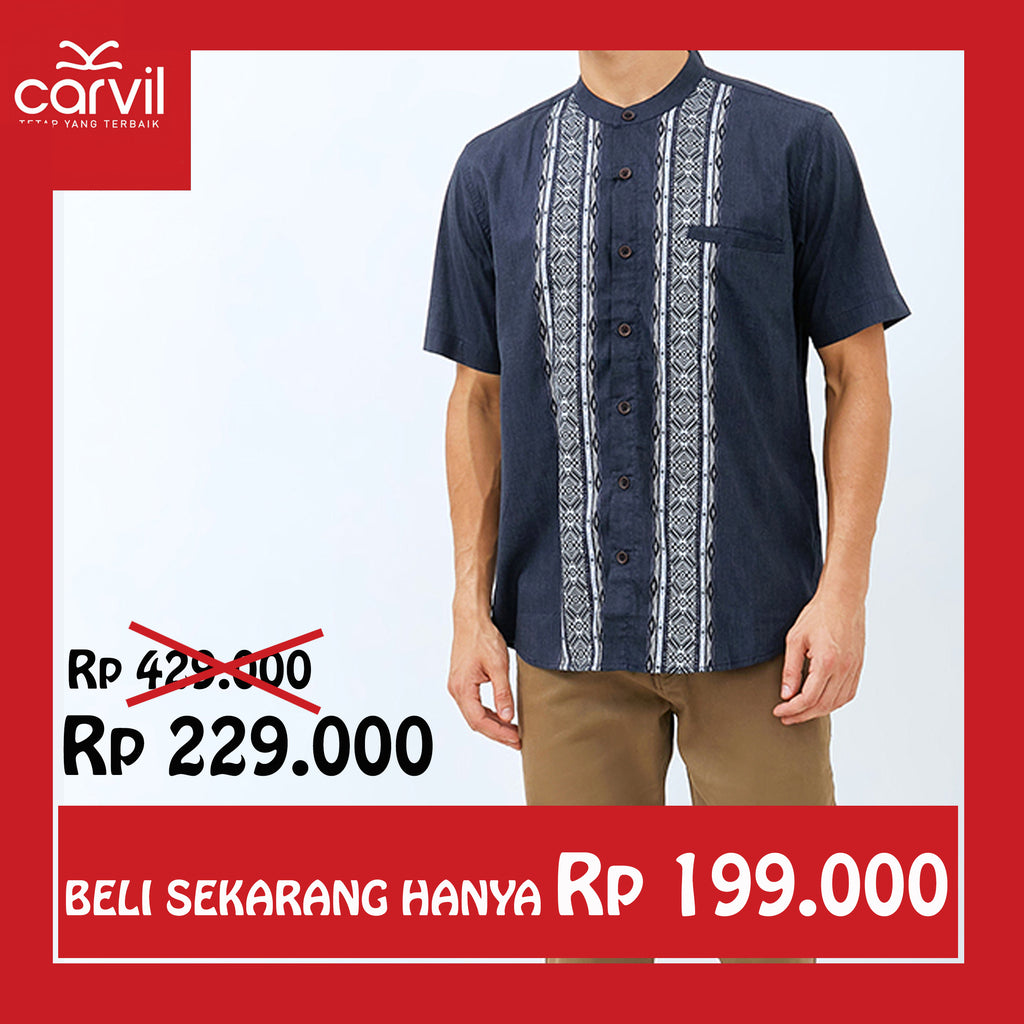 Carvil Baju Koko Man AQIL-BLU