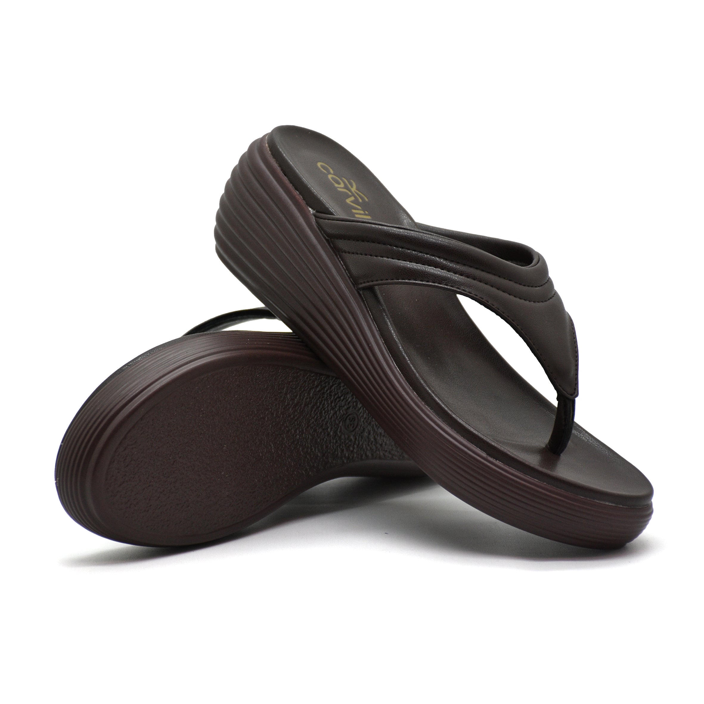 Carvil Sandal Wanita AUDRY-01 L DARK BROWN