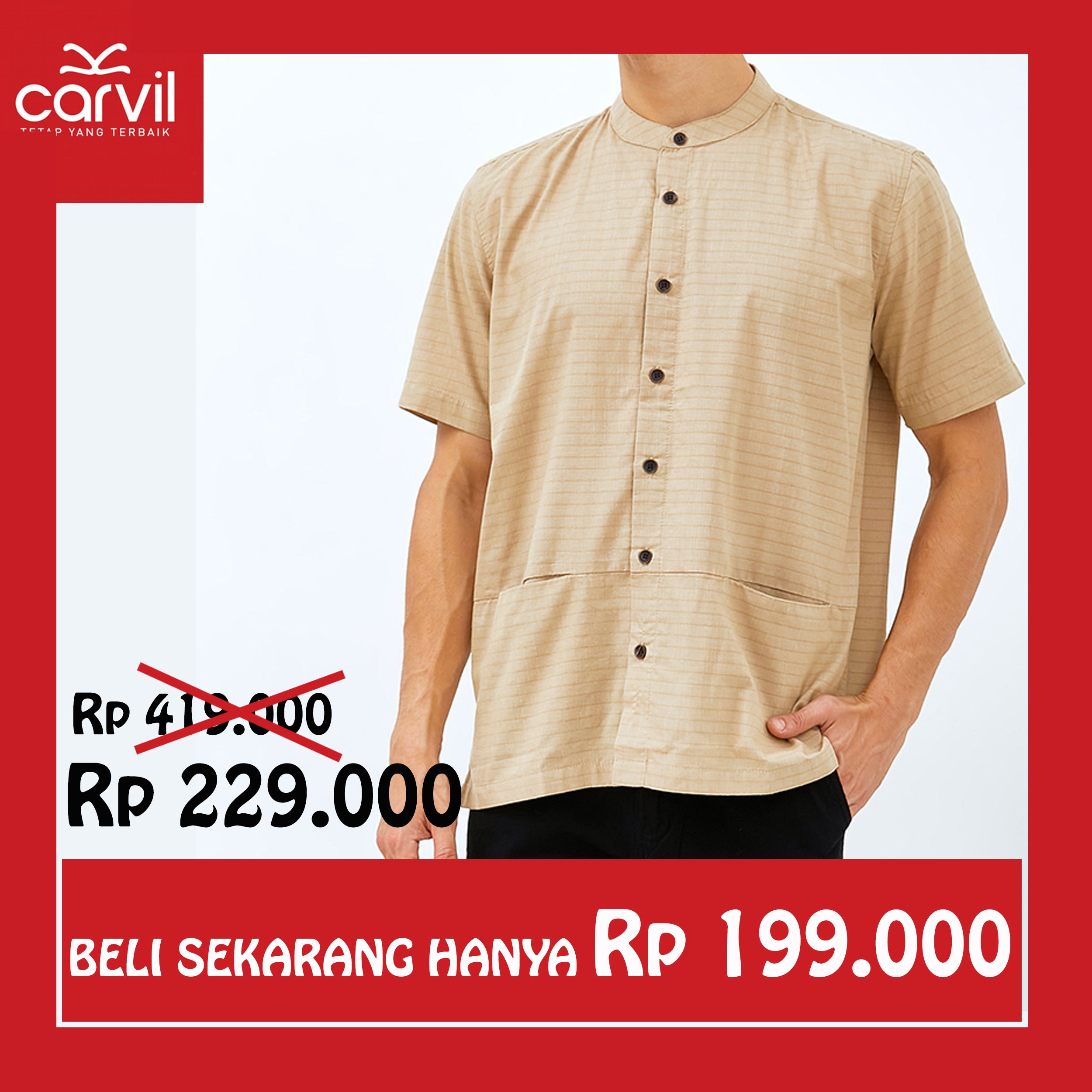 Carvil Baju Koko Man AZAM-KH