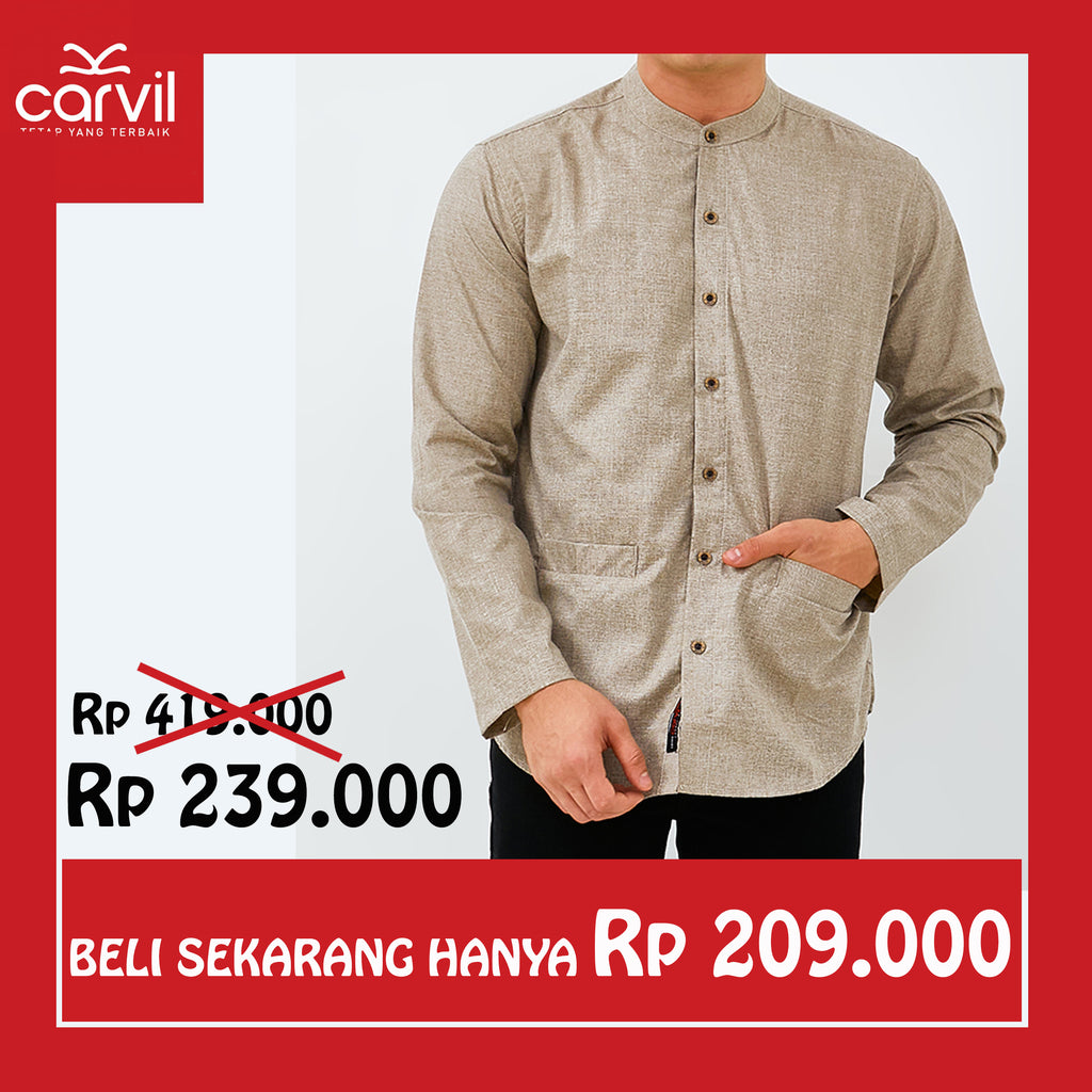 Carvil Baju Koko Man BAIM-BLU