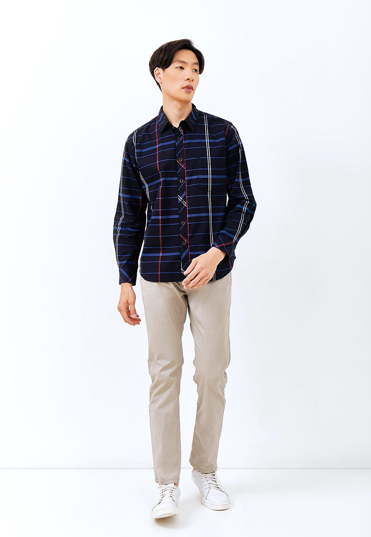 Carvil Kemeja Pria LS Benaya - Multicolor