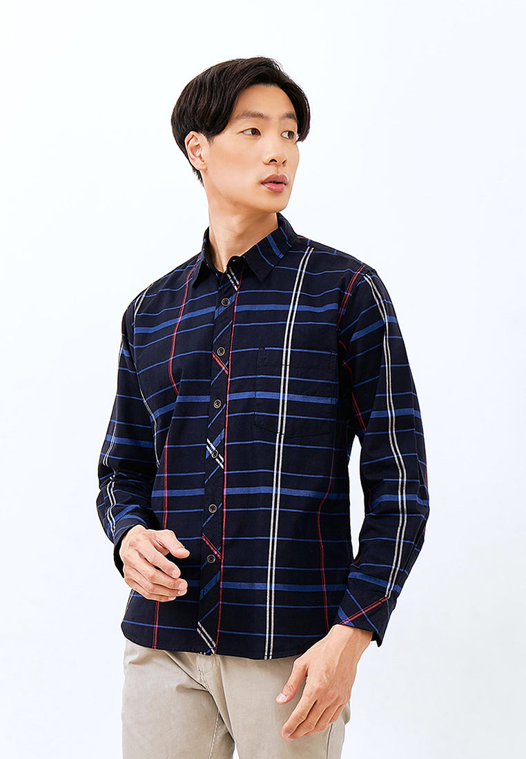 Carvil Kemeja Pria LS Benaya - Multicolor
