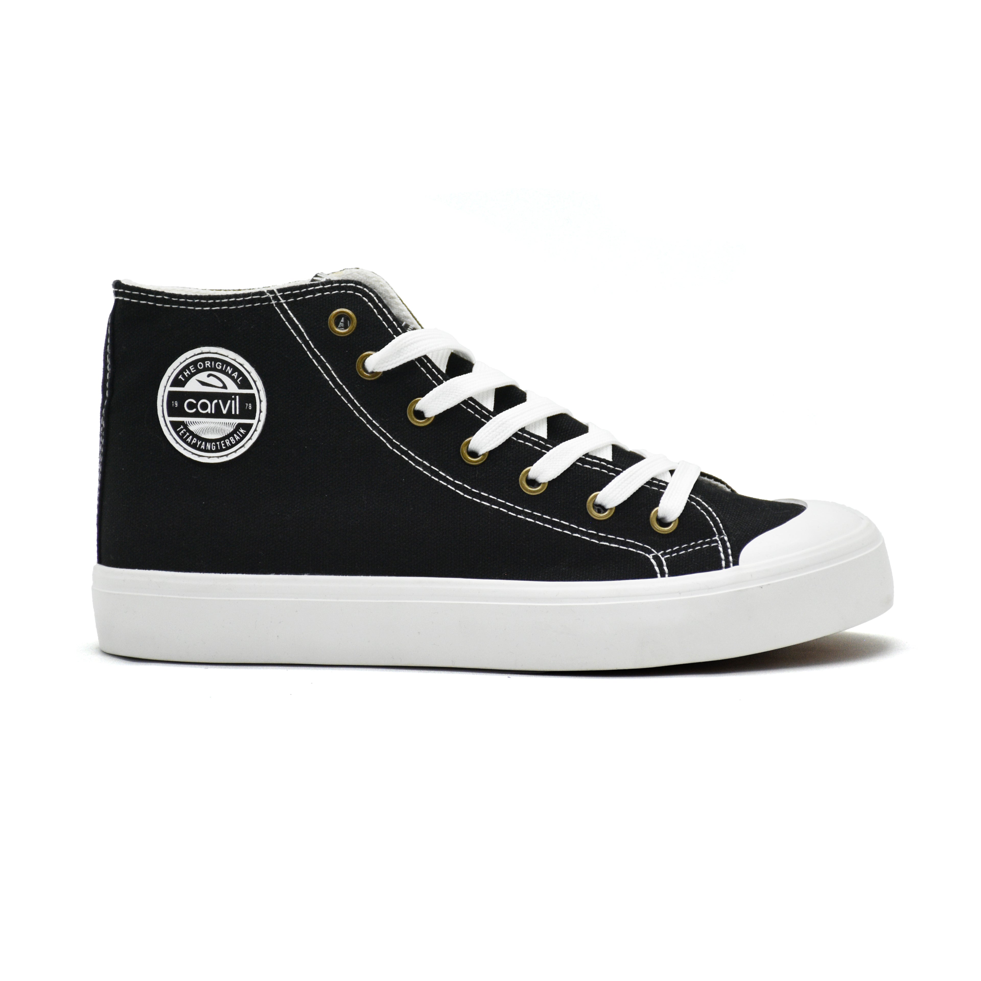 Carvil Sepatu Pria BERTO-SM-BLACK/WHITE