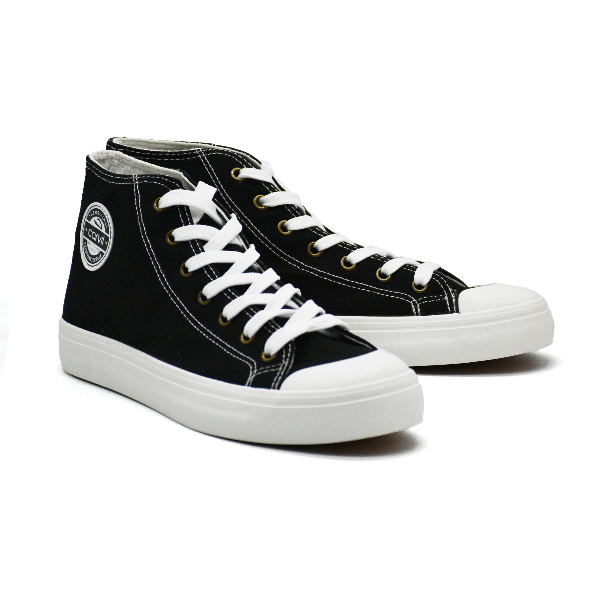 Carvil Sepatu Pria BERTO-SM-BLACK/WHITE
