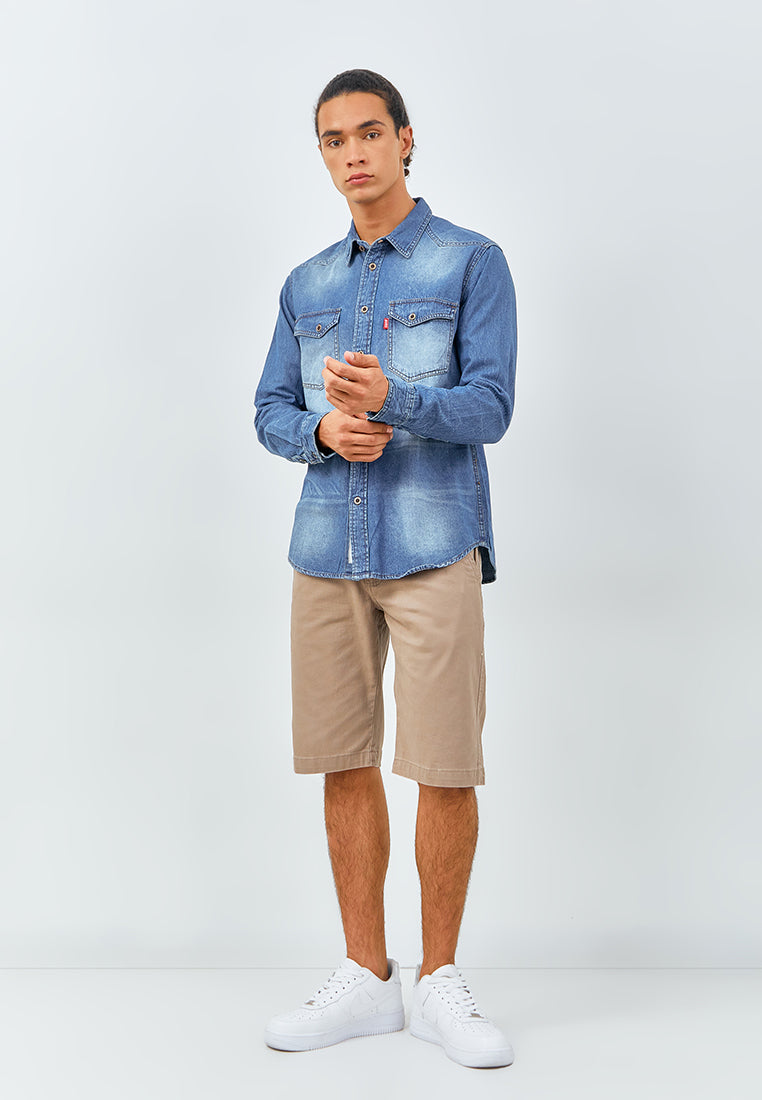 Carvil Kemeja Pria LS BISHOP - BLU BLUE