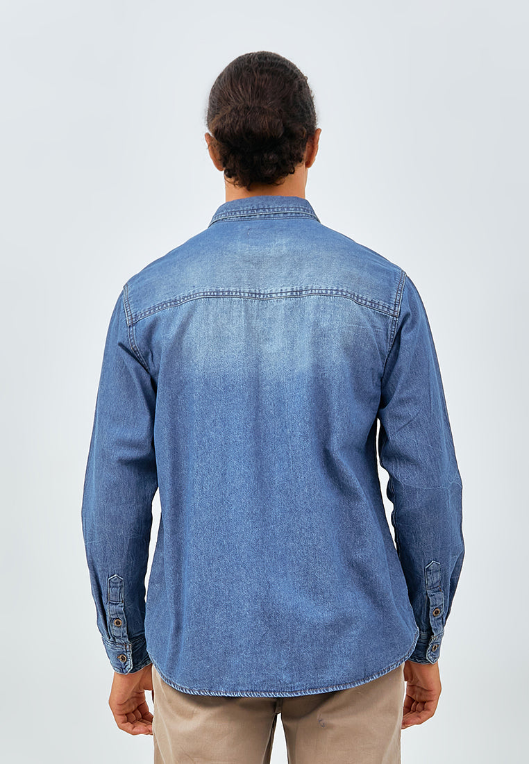 Carvil Kemeja Pria LS BISHOP - BLU BLUE