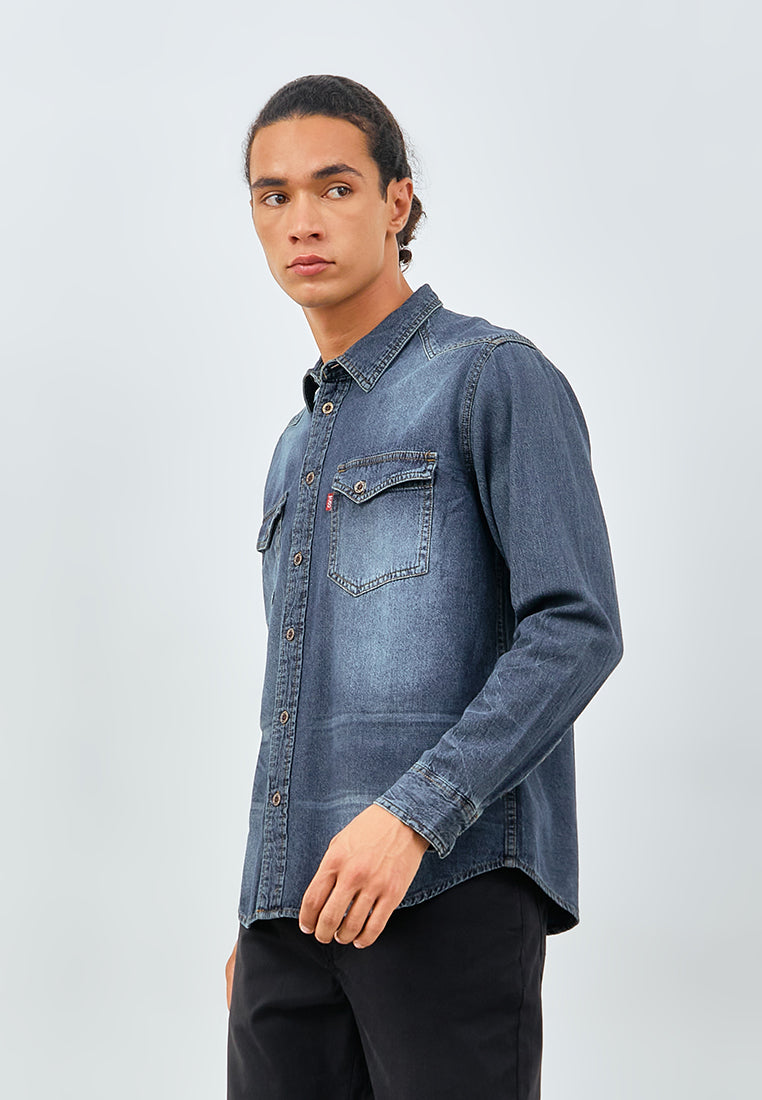 Carvil Kemeja Pria LS BISHOP - DB DARK BLUE