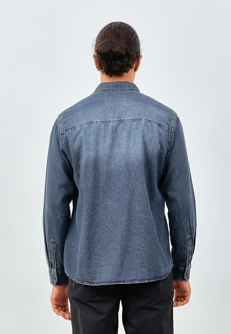 Carvil Kemeja Pria LS BISHOP - DB DARK BLUE