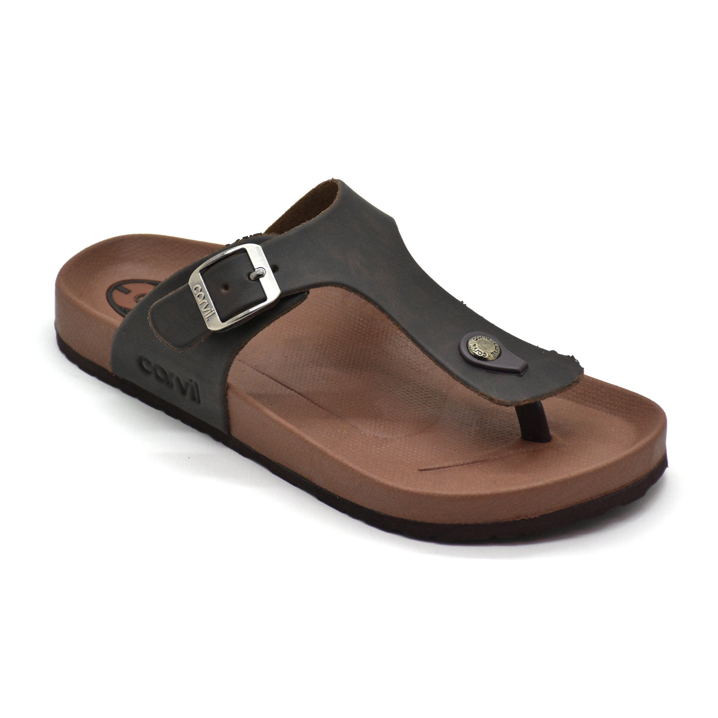 Carvil Sandal Pria BRISTON-01 M DARK BROWN