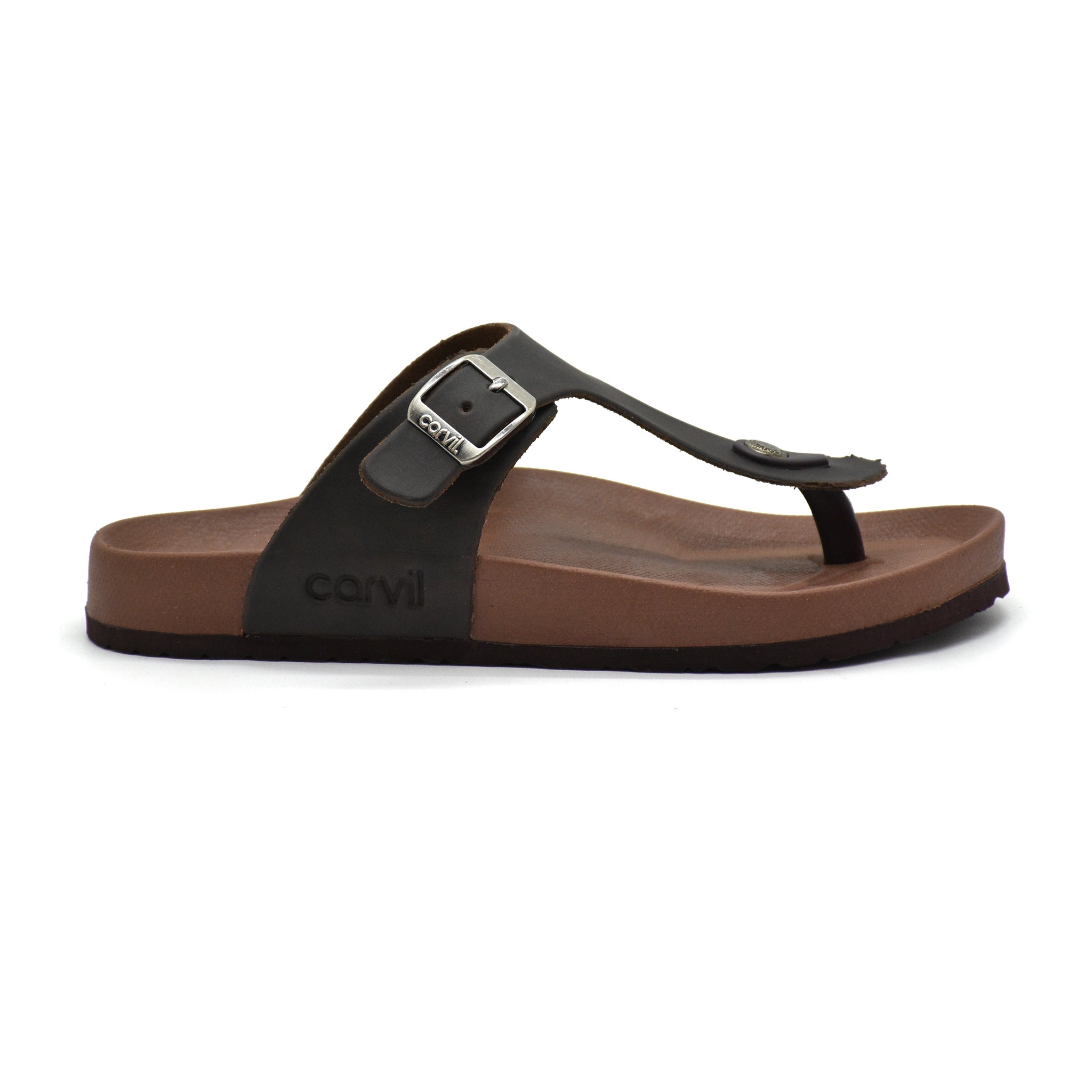 Carvil Sandal Pria BRISTON-01 M DARK BROWN