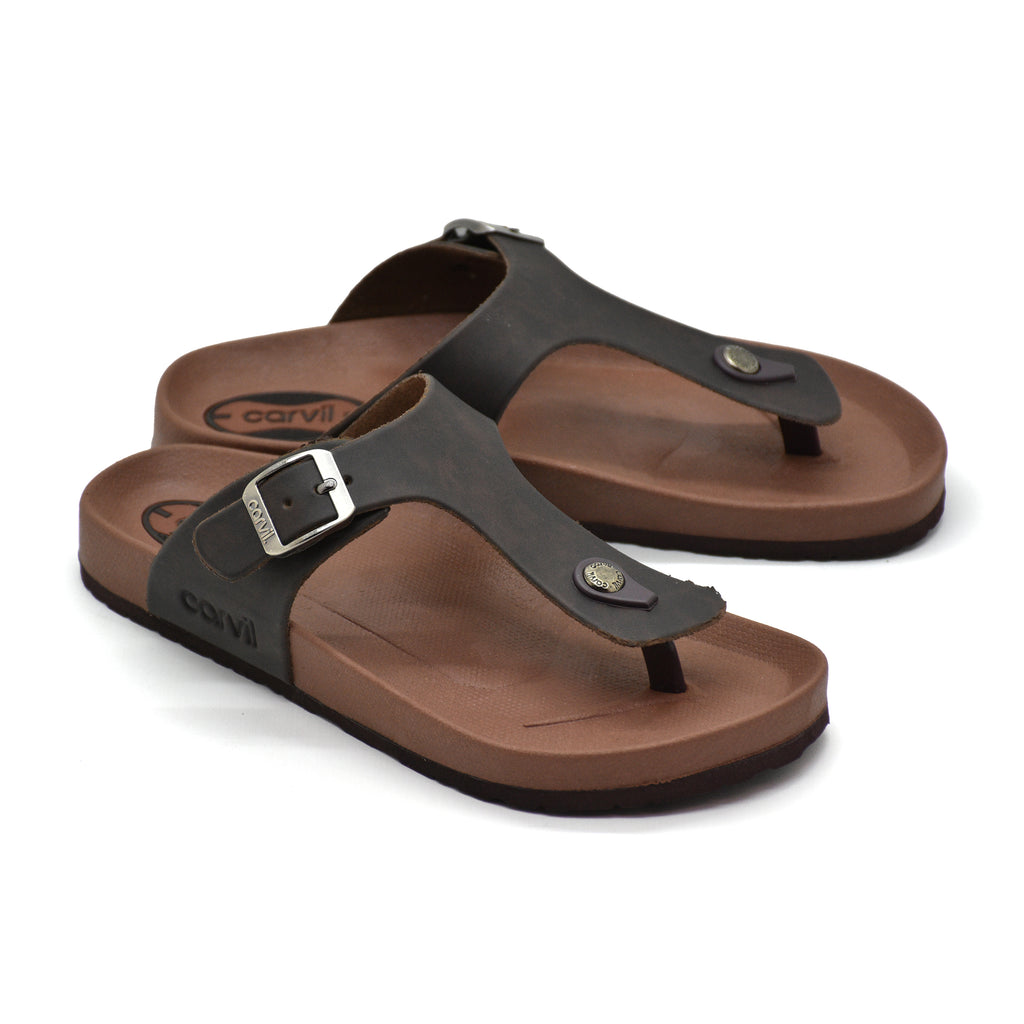 Carvil Sandal Pria BRISTON-01 M DARK BROWN