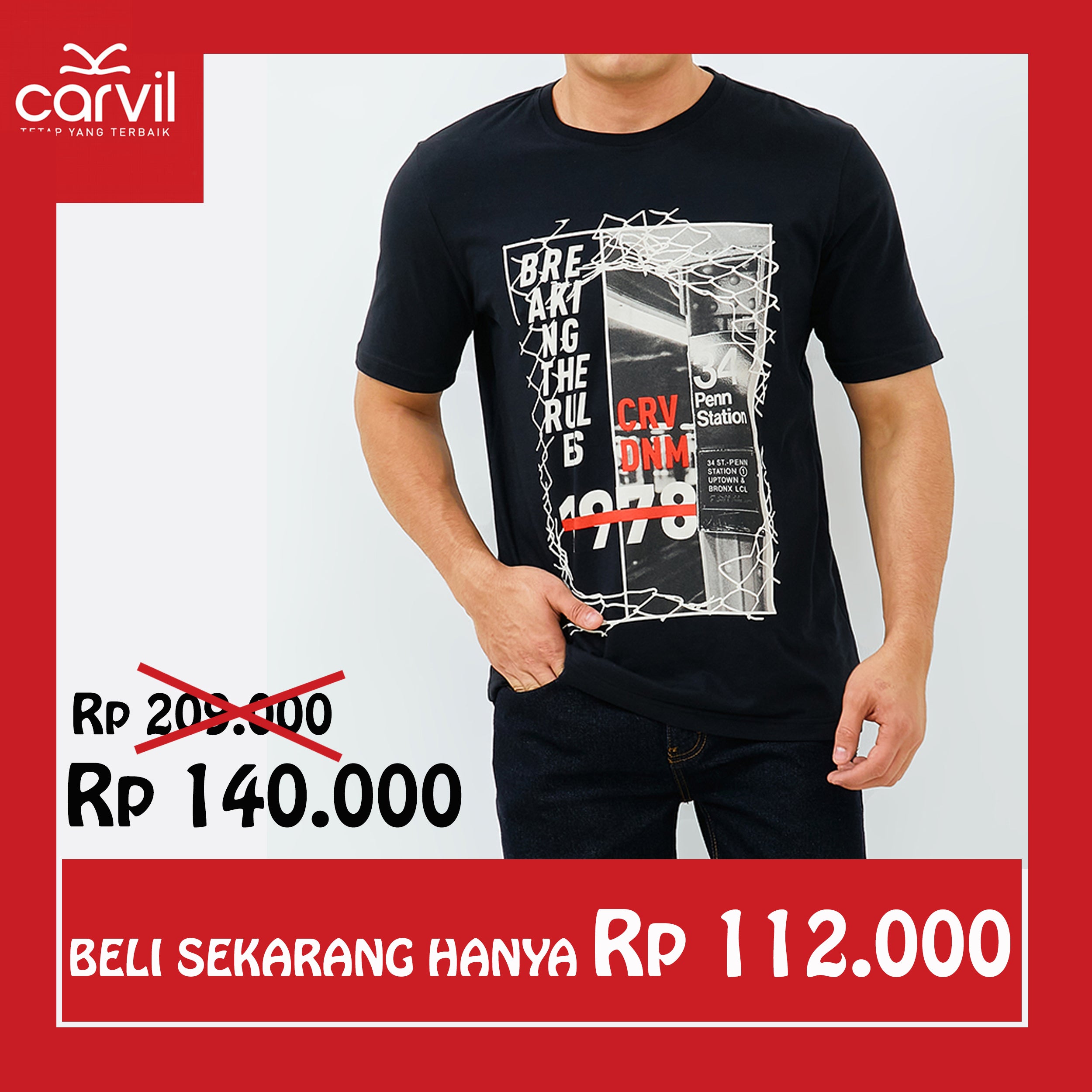 Carvil Tshirt Man BRONX-BLACK