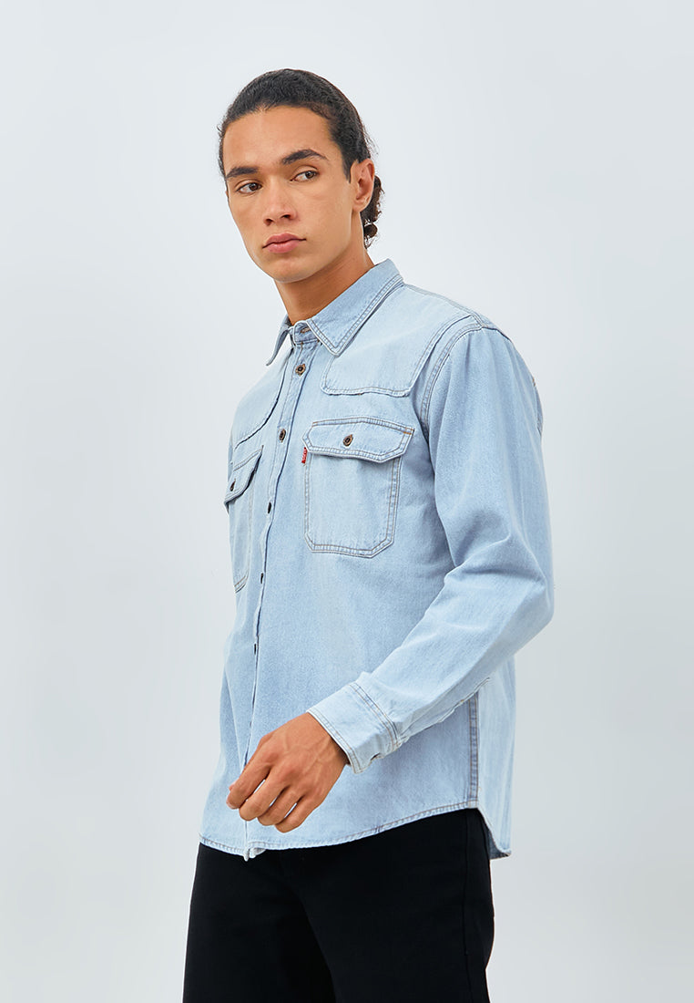 Carvil Kemeja Pria LS CADDO - LB LIGHT BLUE