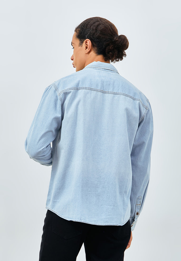 Carvil Kemeja Pria LS CADDO - LB LIGHT BLUE