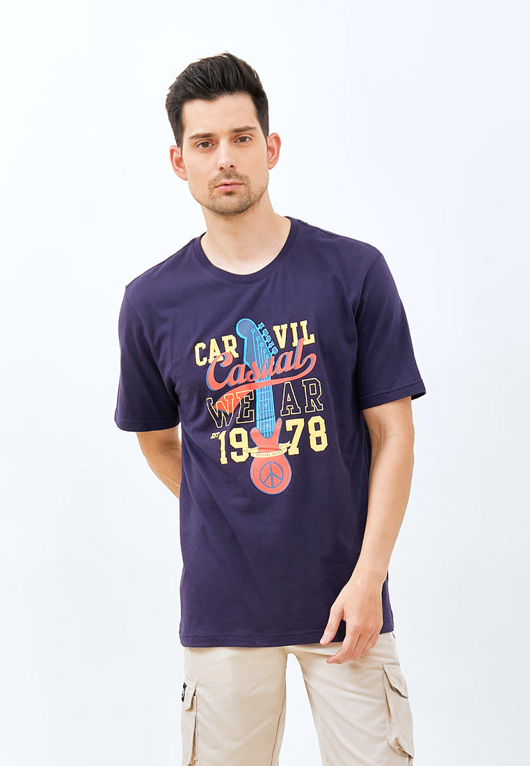 Carvil T-Shirt Pria Man CAELO-01A Navy