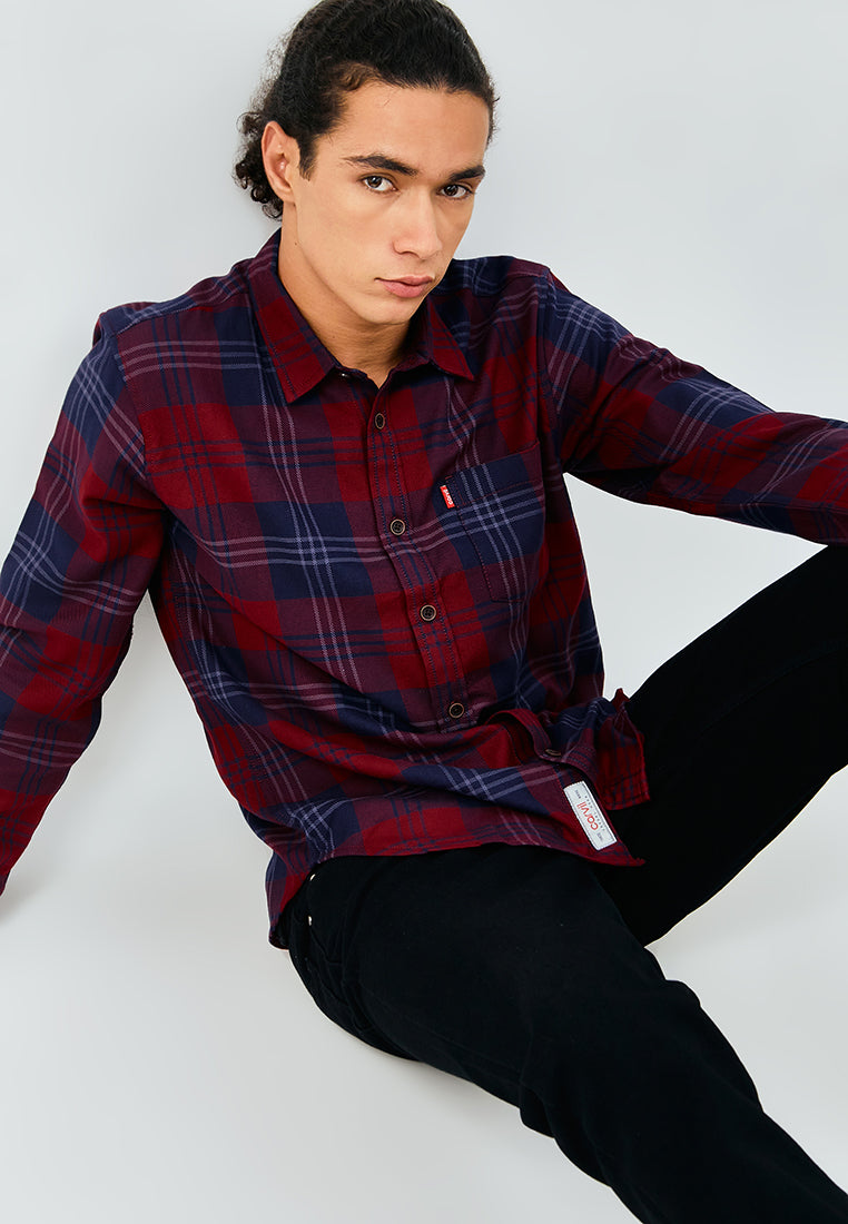 Carvil Kemeja Pria LS CALLOW - RED RED