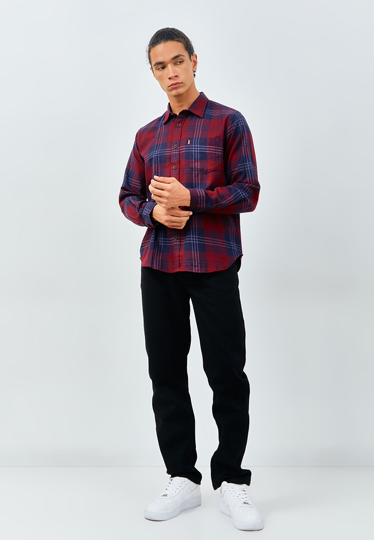 Carvil Kemeja Pria LS CALLOW - RED RED