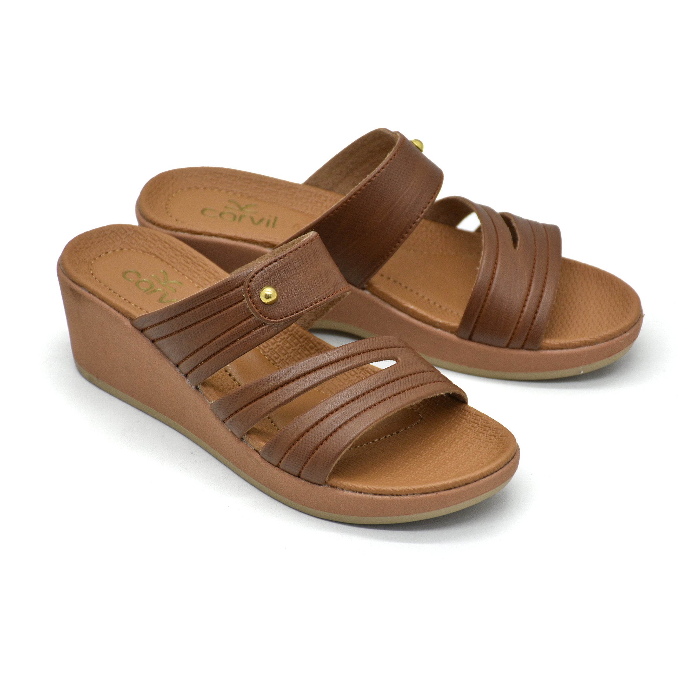 Carvil Sandal Wanita CHARISTA-02 L BROWN