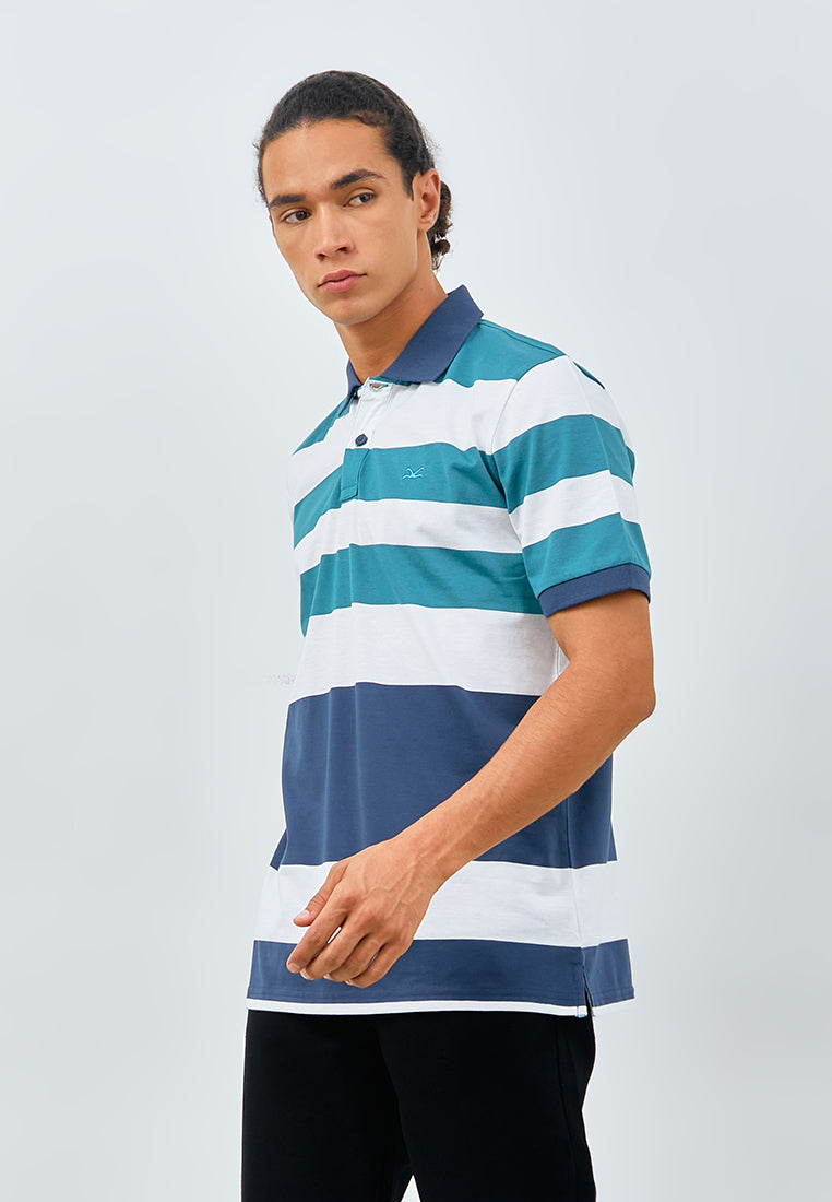 Carvil Kaos Polo Salur Pria CHICO - WHG WHITE/GREEN