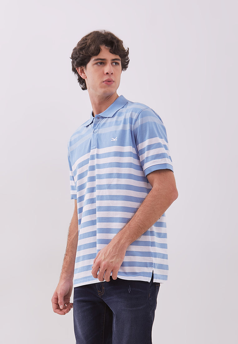 Carvil Tshirt Polo Man - Cirilo - Blue/White