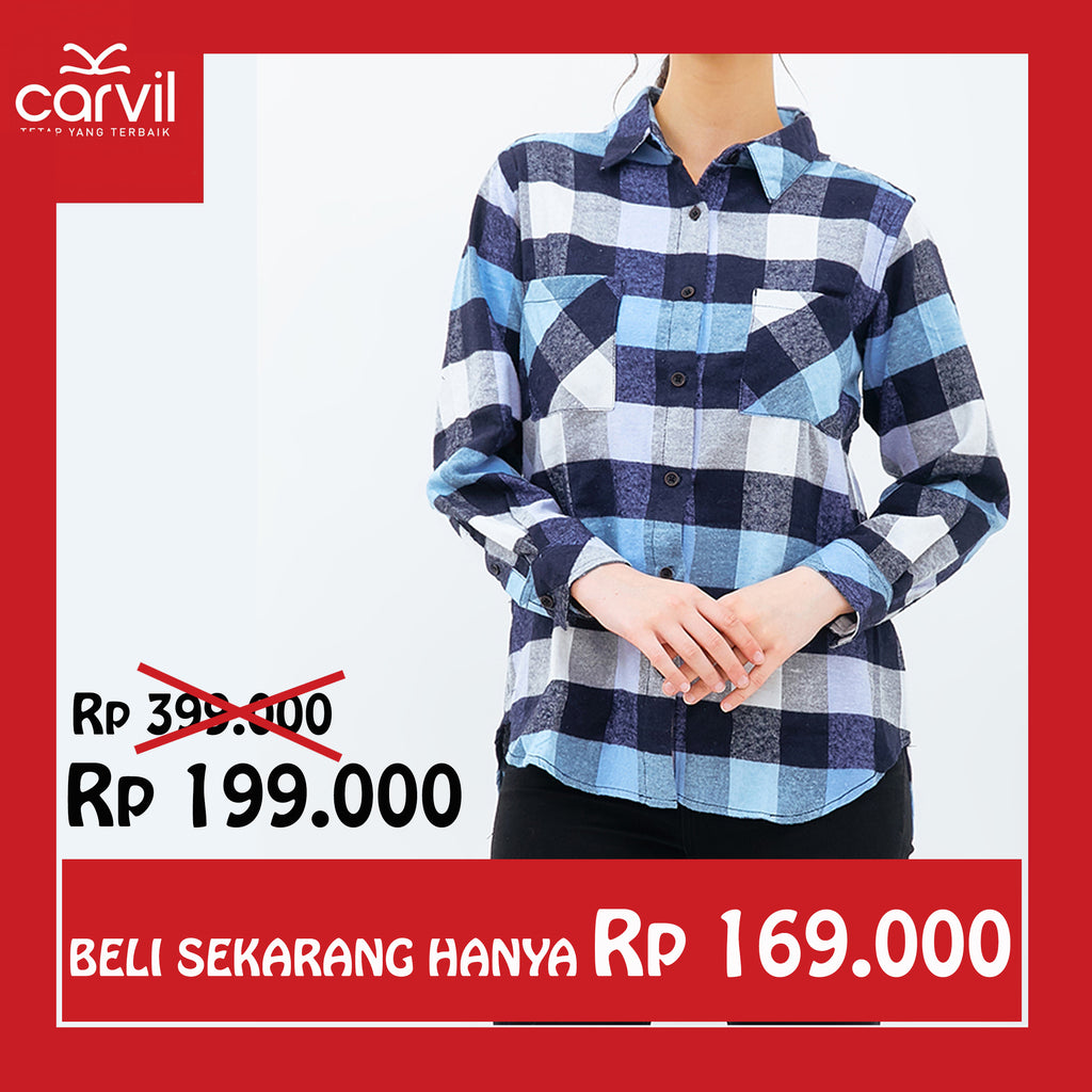 Carvil Kemeja Wanita CLEVENY- MULTI COLOR