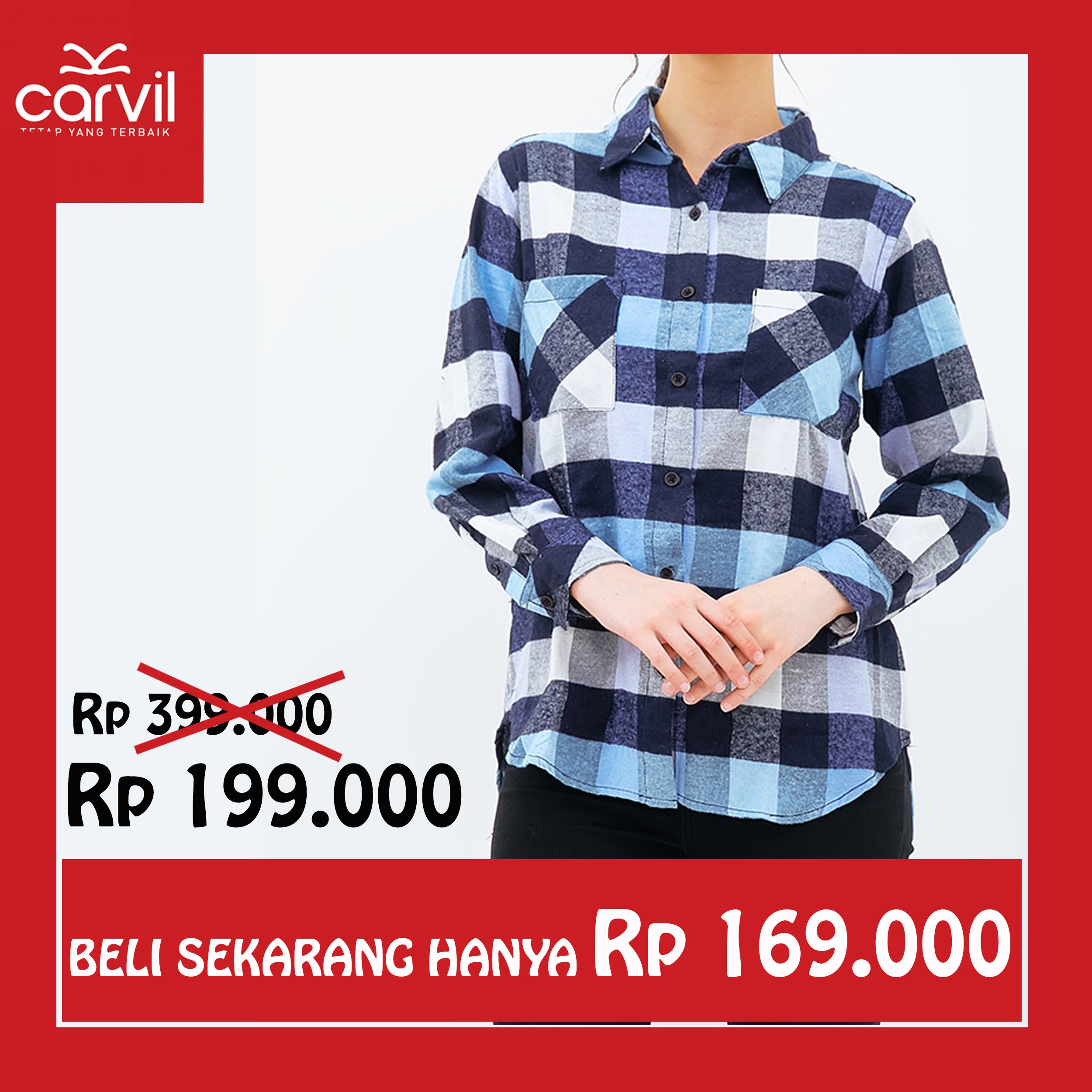 Carvil Kemeja Wanita CLEVENY- MULTI COLOR