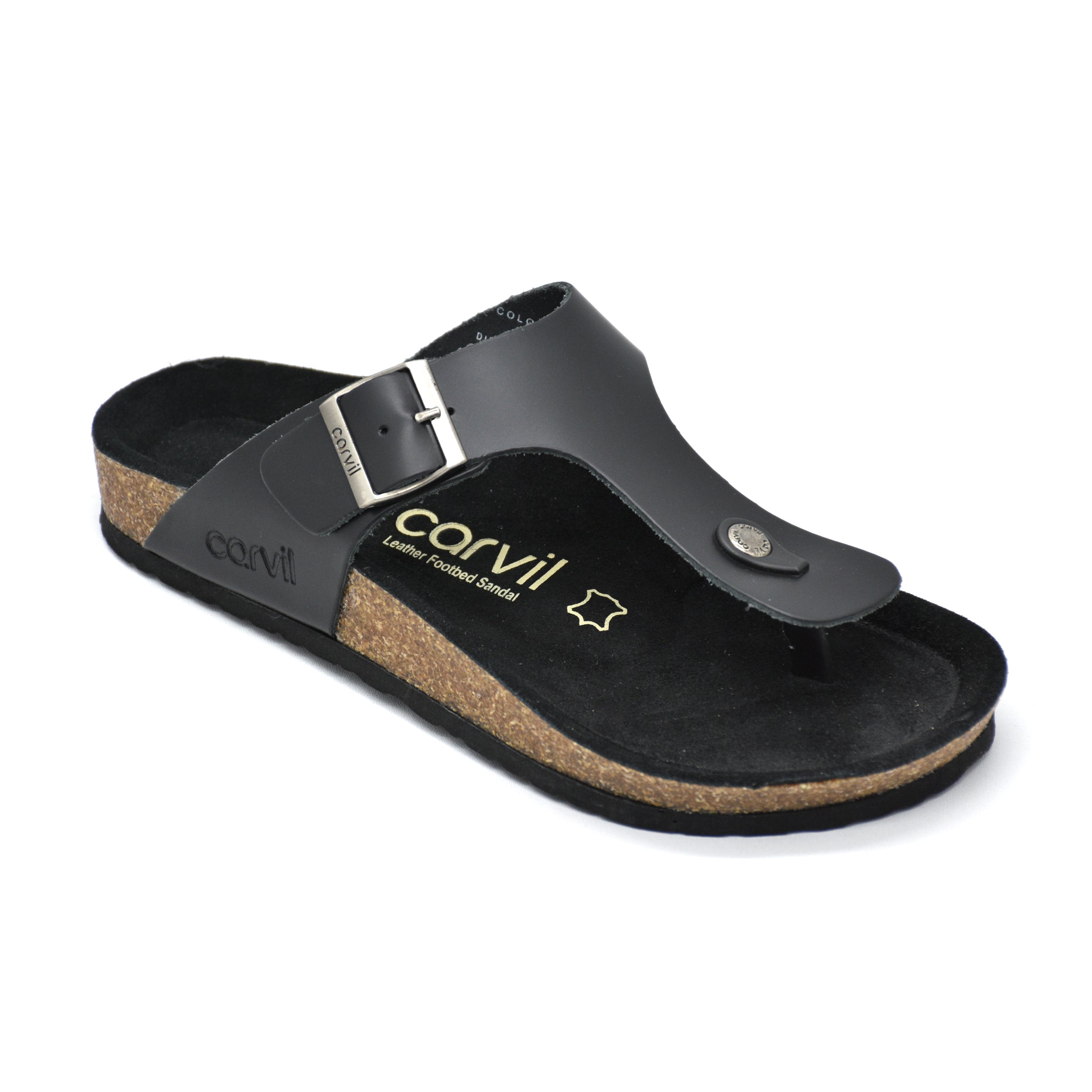 Carvil Sandal Footbed Pria COLORADO-01M BLACK